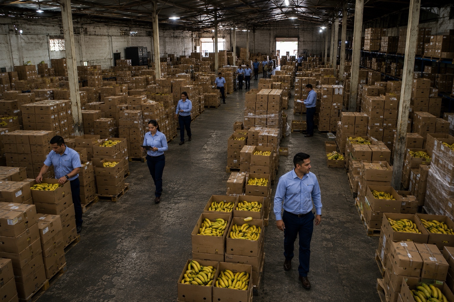 Bodega de cajas y banano